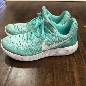 Blue/teal Nike Lunarepic flyknit 2 size 8